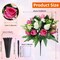2 Sets Artificial Cemetery Flowers for Grave,Realistic Grave Flowers for Cemetery,Silk Rose with Vase for Headstone Tombstone Decoration Easy fit (Pink White)